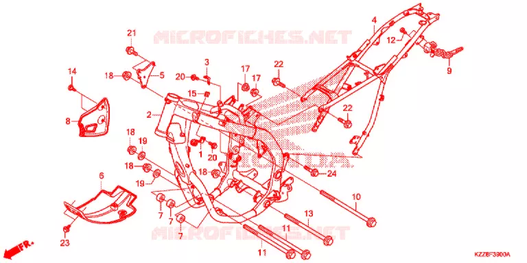 FRAME CHASSIS Honda MOTO 250 CRF 2015  CRF250LF_TH