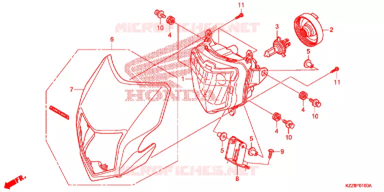 KOPLAMP Honda MOTO 250 CRF 2016  CRF250LF_TH