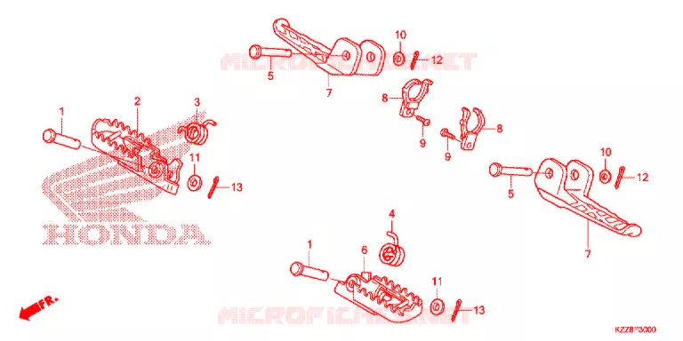 OPSTAP Honda MOTO 250 CRF 2018  CRF250LF