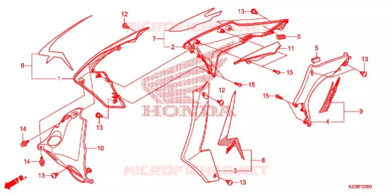 RADIATOR VERSTIJVING Honda MOTO 250 CRF 2017  CRF250LF_TH