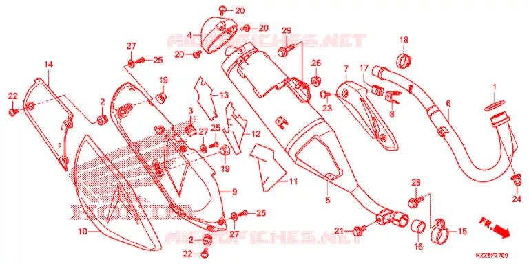 UITLAATDEMPER Honda MOTO 250 CRF 2015  CRF250LF_TH