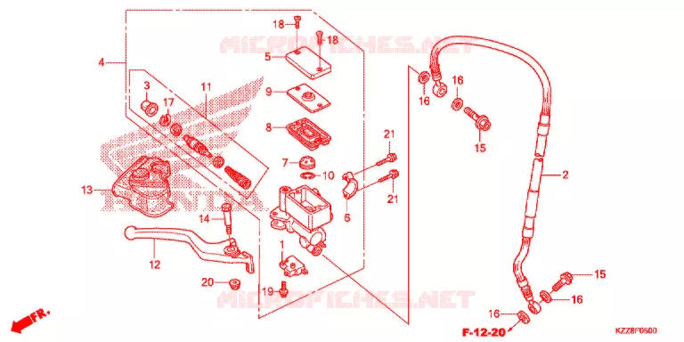VOOR REM HOOFD CILINDER Honda MOTO 250 CRF 2017  CRF250LF_TH