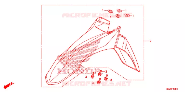 VOOR STROOMLIJNKAP Honda MOTO 250 CRF 2017  CRF250LF_TH