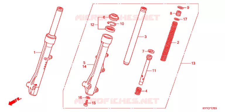 VOOR VORK Honda SCOOTER 110 SCOOPY 2011  ACD110CSFB