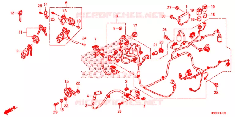 BEDRADINGSBUNDEL Honda SCOOTER 110 SCOOPY 2019  ACF110CBTK