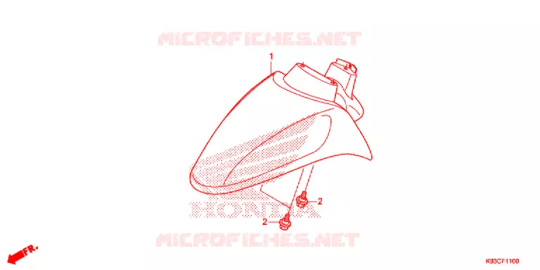 VOOR STROOMLIJNKAP Honda SCOOTER 110 SCOOPY 2019  ACF110CBTK