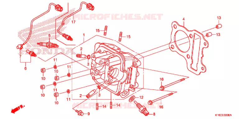 CILINDERKOP Honda SCOOTER 110 SCOOPY 2016  ACF110CSFG