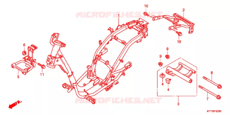 FRAME CHASSIS Honda SCOOTER 110 SCOOPY 2012  ACD110SFC