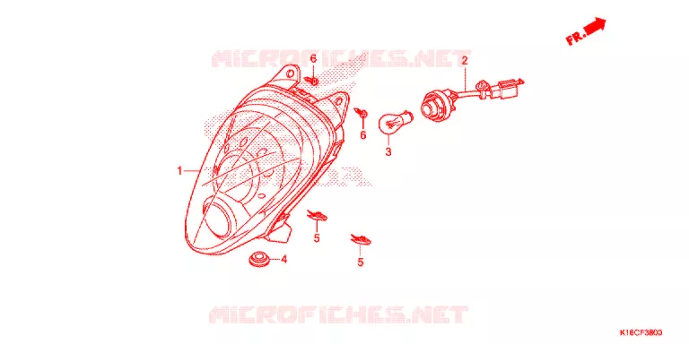 ACHTERLICHT Honda SCOOTER 110 SCOOPY 2015  ACF110SFF
