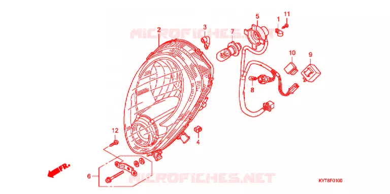 KOPLAMP Honda SCOOTER 110 SCOOPY 2012  ACD110SFC_2TH