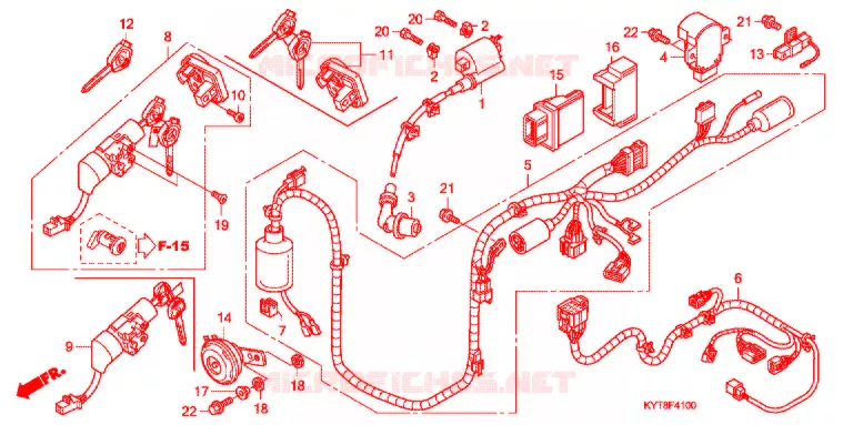BEDRADINGSBUNDEL Honda SCOOTER 110 SCOOPY 2012  ACD110SFC_4TH