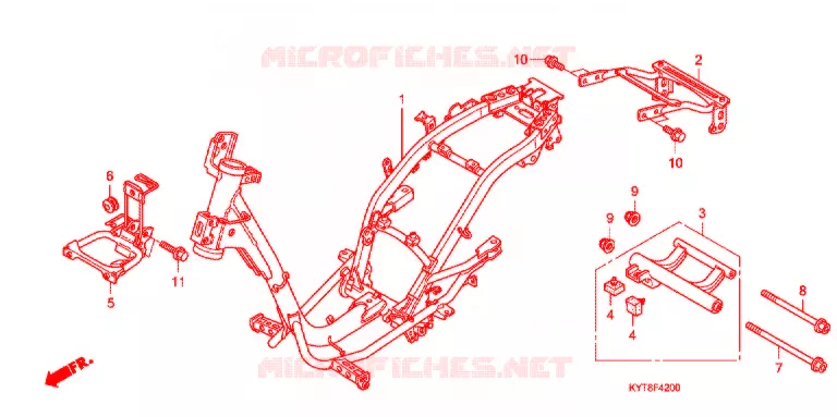 FRAME CHASSIS Honda SCOOTER 110 SCOOPY 2012  ACD110SFC_4TH