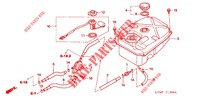 BRANDSTOF TANK (1) voor Honda WAVE 125 Carburetor, Electric start 2006