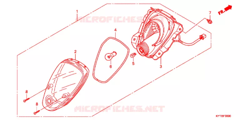 ACHTERLICHT Honda SCOOTER 110 SCOOPY 2012  ACD110SFC