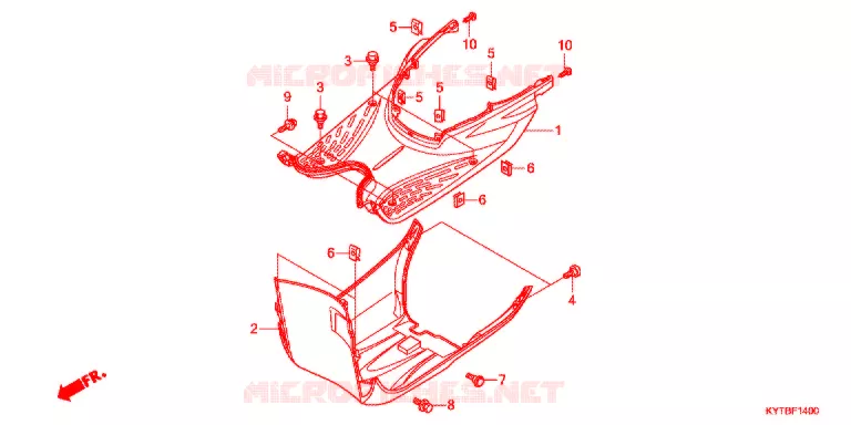 VLOER OPSTAP Honda SCOOTER 110 SCOOPY 2012  ACD110SFC