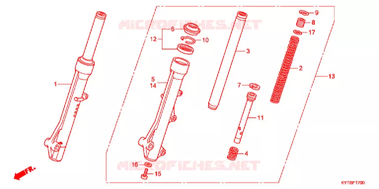 VOOR VORK Honda SCOOTER 110 SCOOPY 2012  ACD110SFC