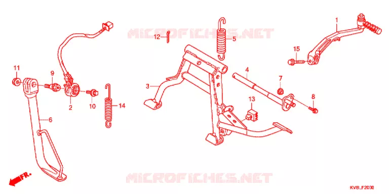 STANDAARD/KICKSTARTER ARM Honda MOTO 110 CLICK 2011  ACB110BB