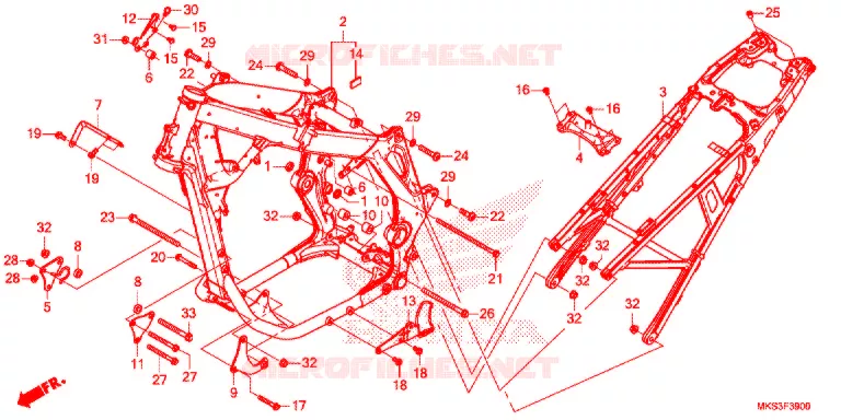 FRAME CHASSIS Honda MOTO 1100 AFRICA-TWIN 2020  CRF1100AL