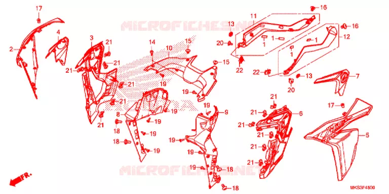 MIDDENKAP (CRF1100A/AL/D/DL) Honda MOTO 1100 AFRICA-TWIN 2020  CRF1100AL