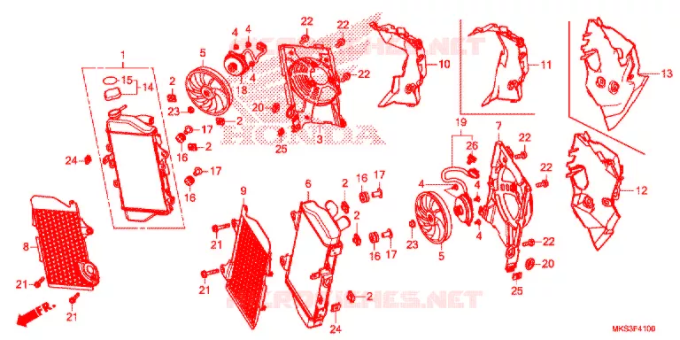 RADIATOR Honda MOTO 1100 AFRICA-TWIN 2020  CRF1100AL2L