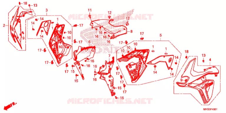 MIDDENKAP (CRF1100A2/A4/AL2/AL4/D2/D4/DL2/DL4) Honda MOTO 1100 AFRICA-TWIN 2020  CRF1100AL4L