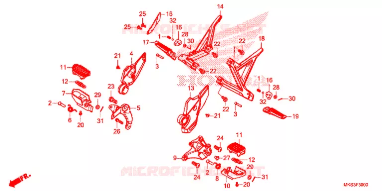 OPSTAP Honda MOTO 1100 AFRICA-TWIN 2021  CRF1100AL4L