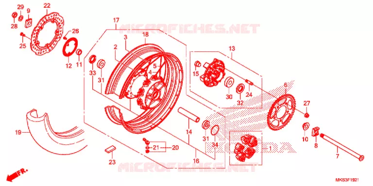 ACHTER WIEL (2) Honda MOTO 1100 AFRICA-TWIN 2020  CRF1100D2L