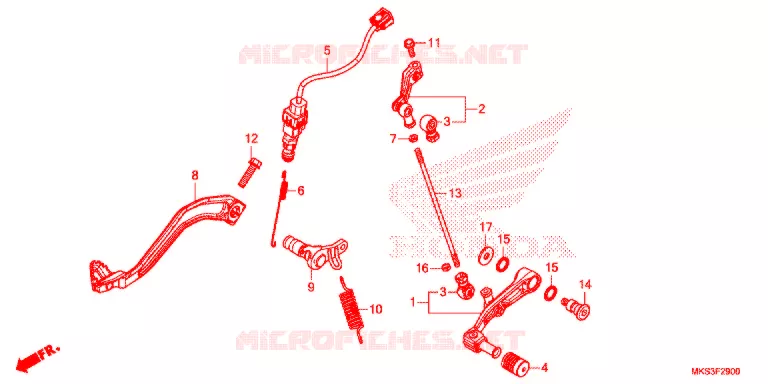 PEDAAL   Honda MOTO 1100 AFRICA-TWIN 2020  CRF1100DL