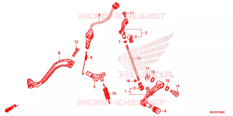 PEDAAL   Honda MOTO 1100 AFRICA-TWIN 2020  CRF1100DL