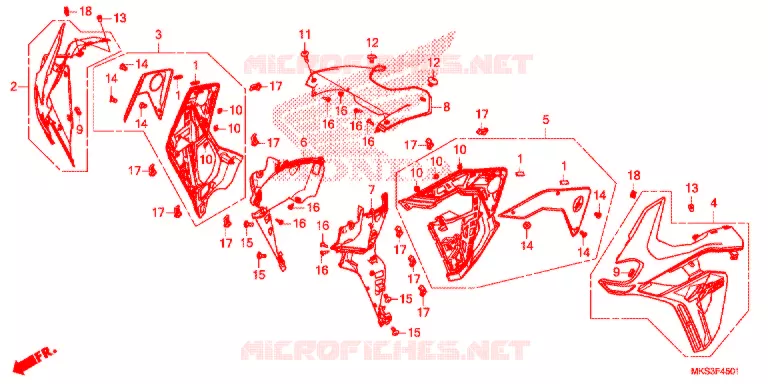 MIDDENKAP (CRF1100A2/A4/AL2/AL4/D2/D4/DL2/DL4) Honda MOTO 1100 AFRICA-TWIN 2020  CRF1100DL2L