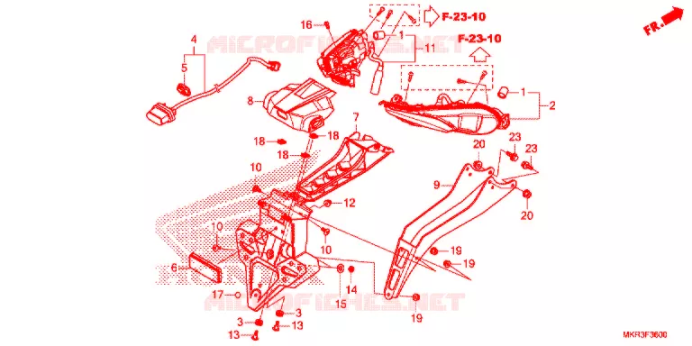ACHTERLICHT Honda MOTO 1000 CBR 2020  CBR1000SPL