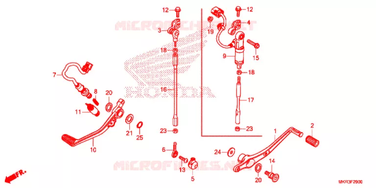 PEDAAL Honda MOTO 1000 CBR 2020  CBR1000SPL