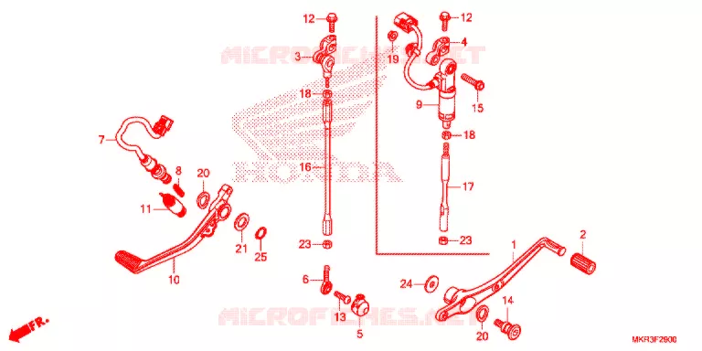 PEDAAL Honda MOTO 1000 CBR 2020  CBR1000SPL