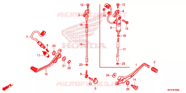 PEDAAL Honda MOTO 1000 CBR 2020  CBR1000SPL
