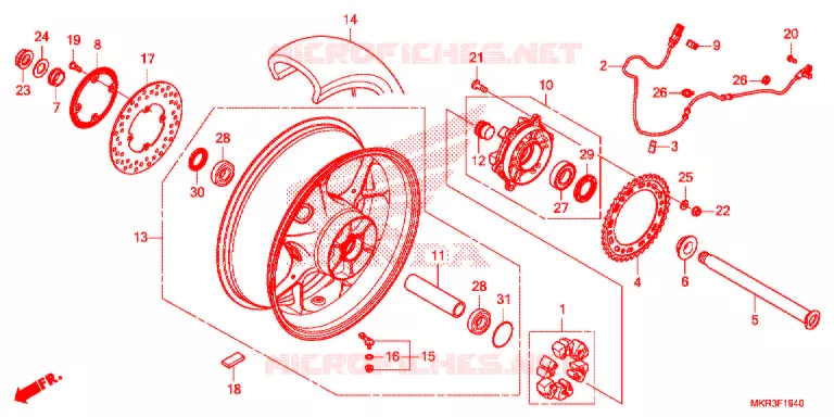 ACHTER WIEL Honda MOTO 1000 CBR 2020  CBR1000STL