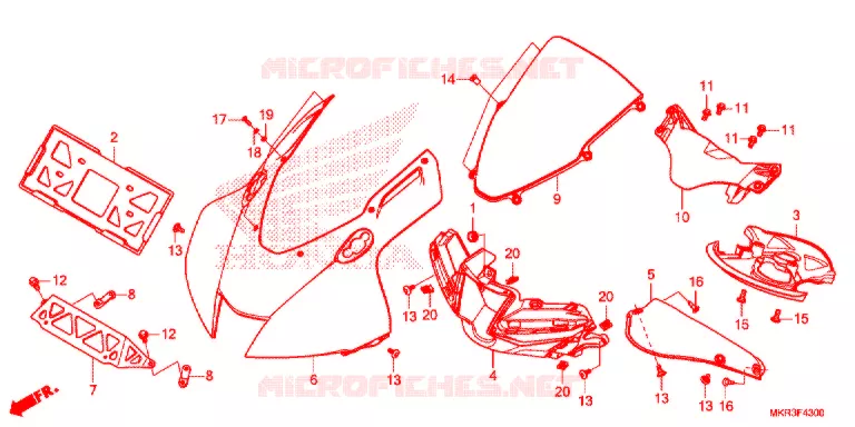 BOVEN KAP Honda MOTO 1000 CBR 2020  CBR1000STL