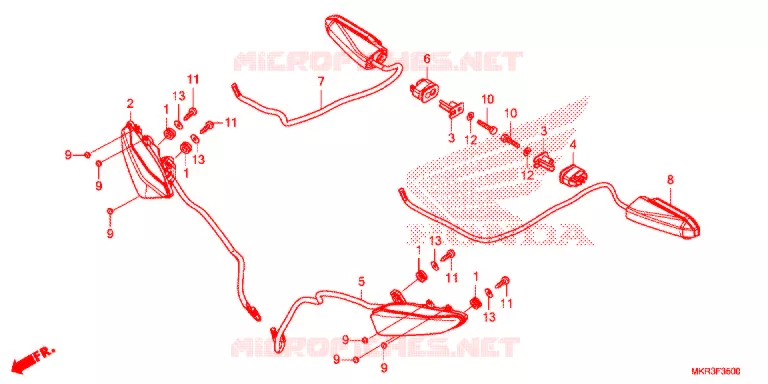 KNIPPERLICHT Honda MOTO 1000 CBR 2020  CBR1000STL