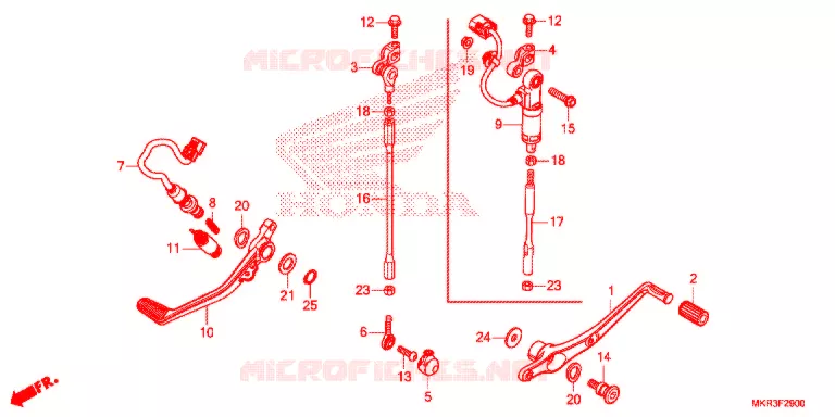 PEDAAL Honda MOTO 1000 CBR 2020  CBR1000STL