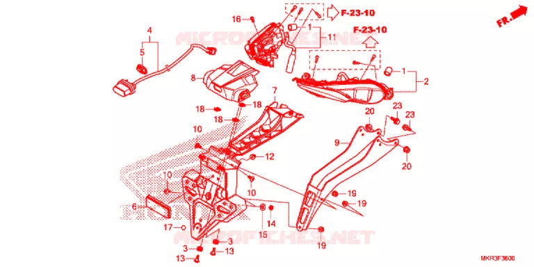 ACHTERLICHT Honda MOTO 1000 CBR 2020  CBR1000STL
