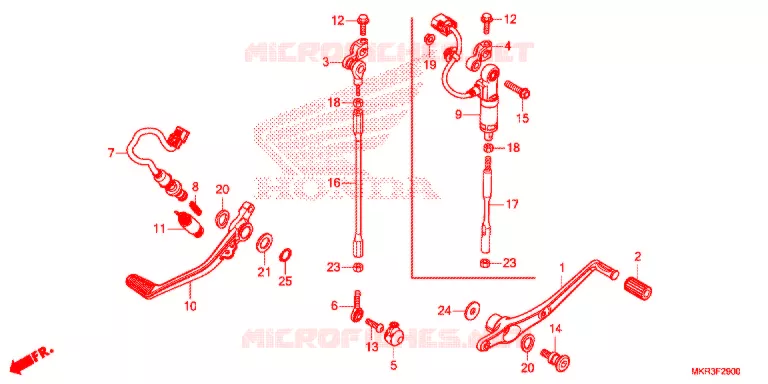 PEDAAL Honda MOTO 1000 CBR 2020  CBR1000STL
