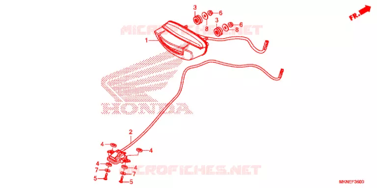 ACHTERLICHT/KENTEKEN LICHT Honda MOTO 650 CBR 2020  CBR650RAL
