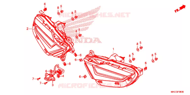 ACHTER COMBINATIE LICHT Honda MOTO 1800 GOLD-WING 2020  GL1800BL
