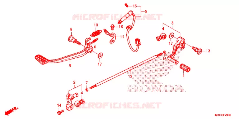 PEDAAL Honda MOTO 1800 GOLD-WING 2020  GL1800DAL