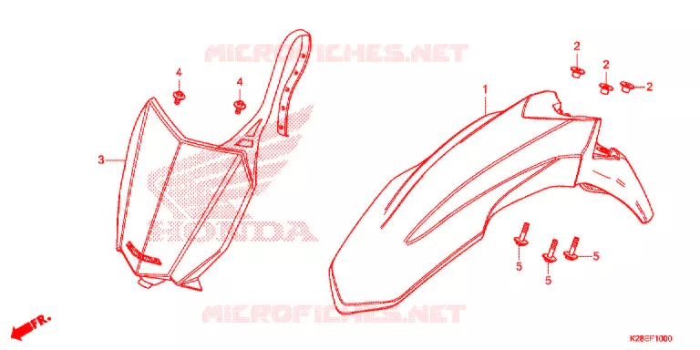 VOOR STROOMLIJNKAP Honda MOTO 125 CRF 2020  CRF125FBL