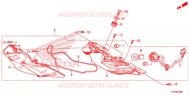 ACHTERLICHT Honda MOTO 125 DASH 2020  AFP125CRFL