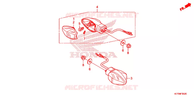 ACHTER KNIPPERLICHT Honda MOTO 110 WAVE 2022  AFS110MCSL