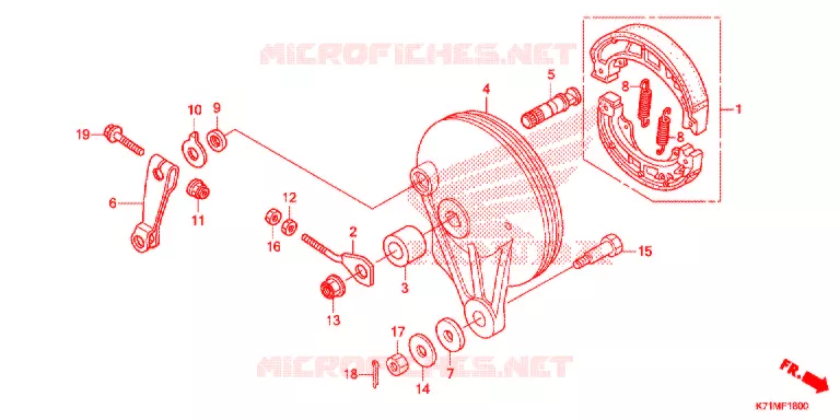 ACHTER REM PANEEL Honda MOTO 110 WAVE 2021  AFS110MCSL