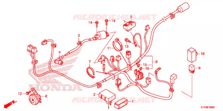 BEDRADINGSBUNDEL Honda MOTO 110 WAVE 2019  AFS110MCSL