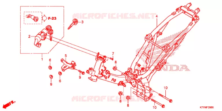 FRAME CHASSIS Honda MOTO 110 WAVE 2020  AFS110MCSL