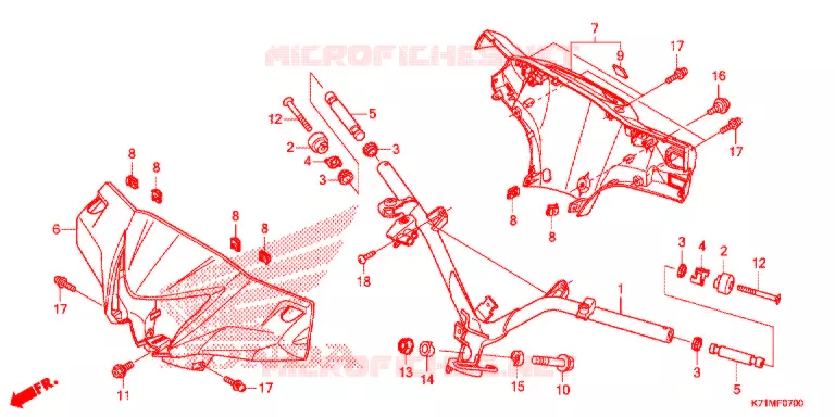 HENDEL PIJP/HENDEL AFDEKKING Honda MOTO 110 WAVE 2021  AFS110MCSL